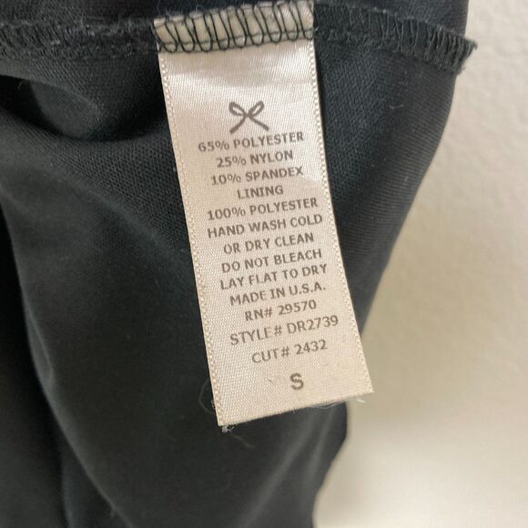 Everly Women's A-Line Mini Dress Size S Black Velvet Burnout Geometric Pattern - Picture 5 of 5